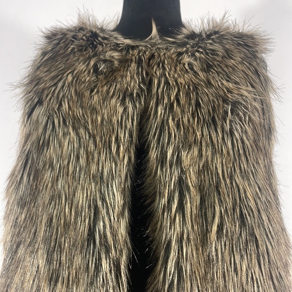 Miss London, Retro Faux Fur Vest, Size Medium, brown, Vintage look - Picture 11 of 11